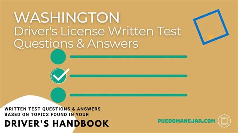 washington state written test questions